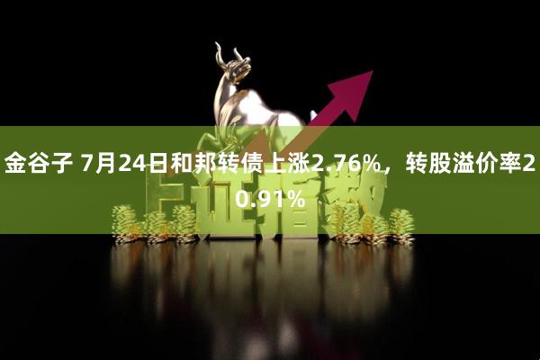 金谷子 7月24日和邦转债上涨2.76%，转股溢价率20.91%